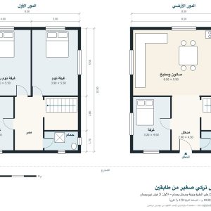خرائط منازل تركية صغيرة