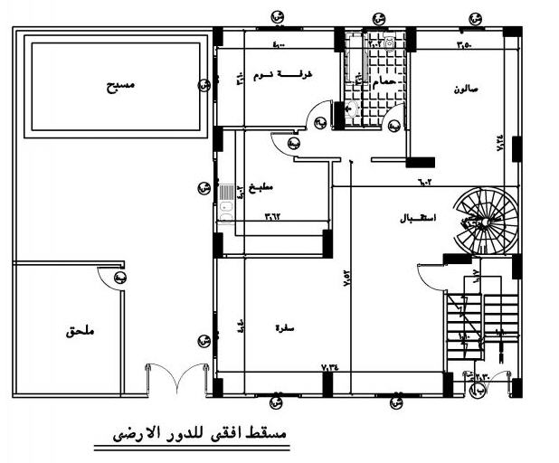 تصاميم فلل صغيرة مساحة 200 متر