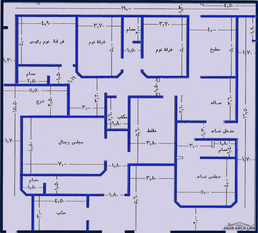 تصميم فيلا دور واحد