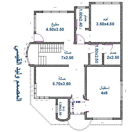 خرائط منازل صغيرة 150 متر