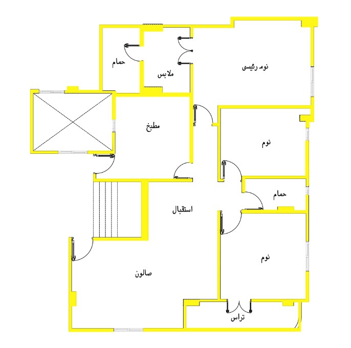 رسم مخطط منزل صغير