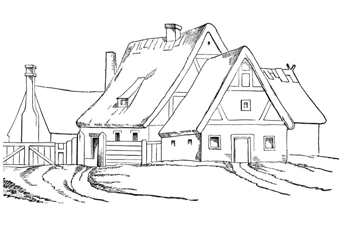 رسم منازل