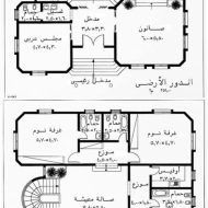 رسومات هندسية لمنازل مصرية