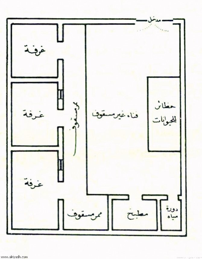 كروكي بيت شعبي