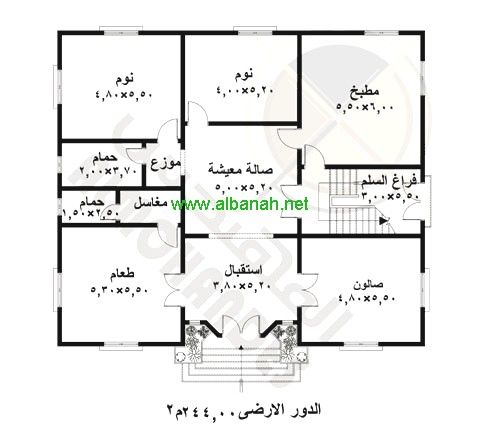 مخطط بناء منزل 180م