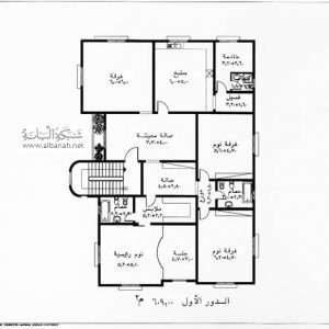 مخطط بيت شعبي سعودي