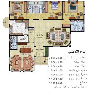 مخطط بيت طابقين