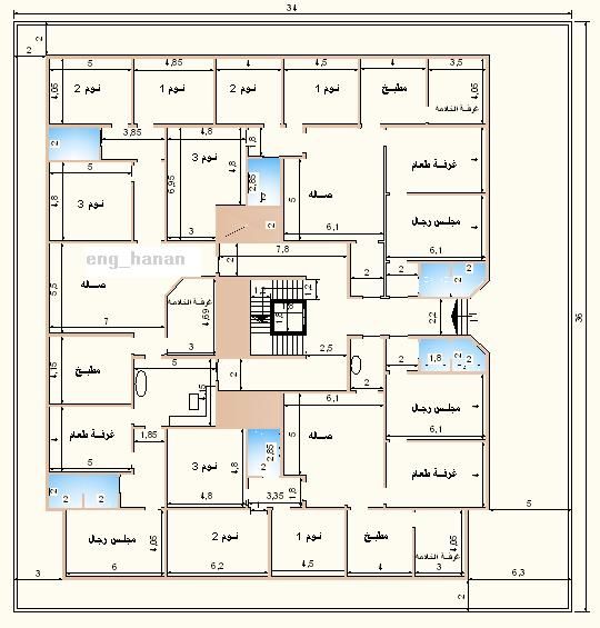 مخطط شقق سكنية دورين