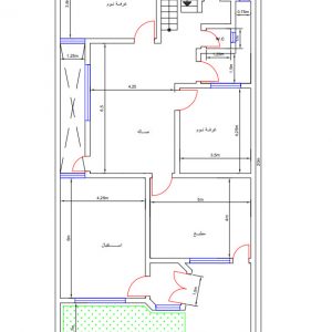 مخطط منزل 150 متر طابق واحد