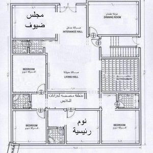 مخطط منزل دور واحد