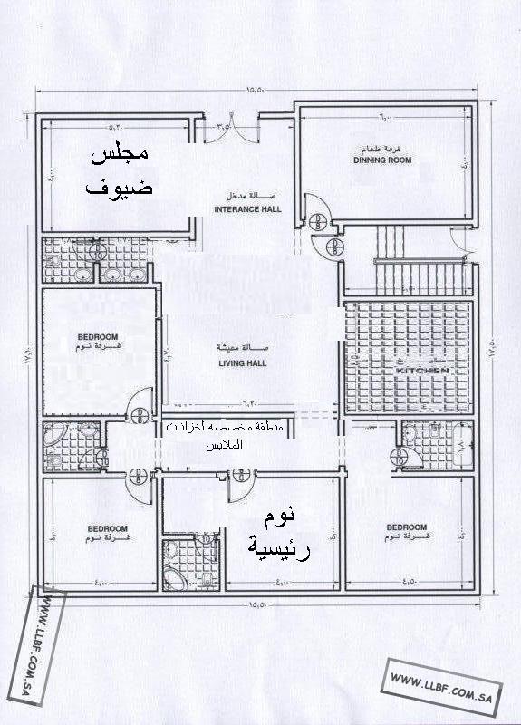 مخطط منزل دور واحد