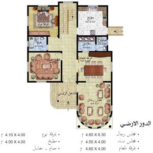 مخططات فلل صغيره 200م